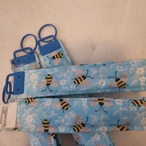 Blue Bee Print Kids Lanyard with Plastic Clip